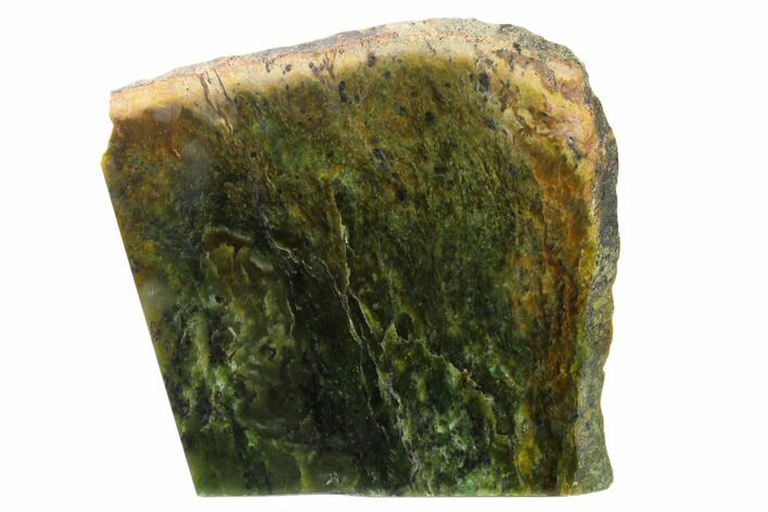 5.4" Polished Canadian Jade (Nephrite) Slab - British Colombia For Sale